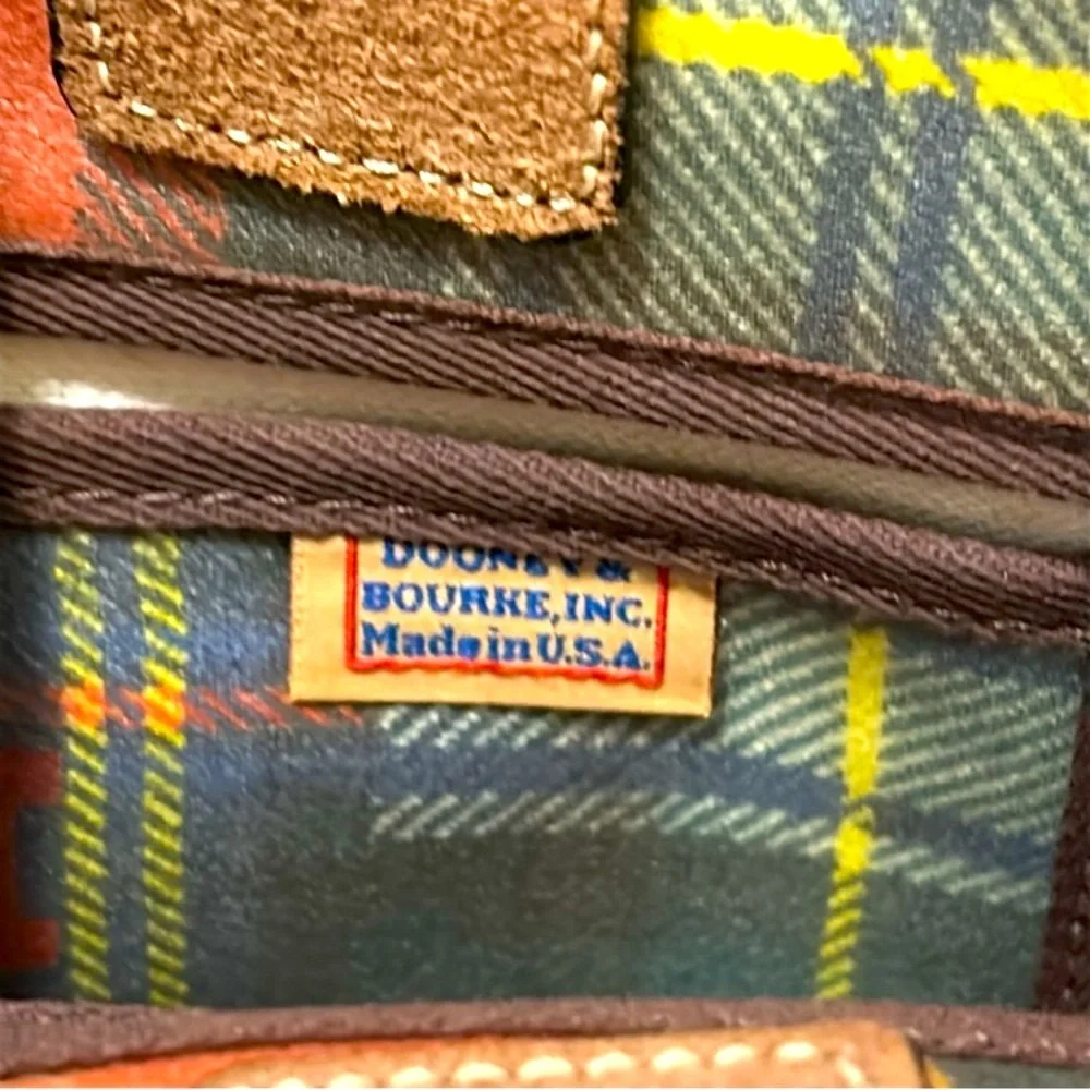 DOONEY & BURKE Plaid Tartan Handbag and Wallet Set - Multicolor, EUC